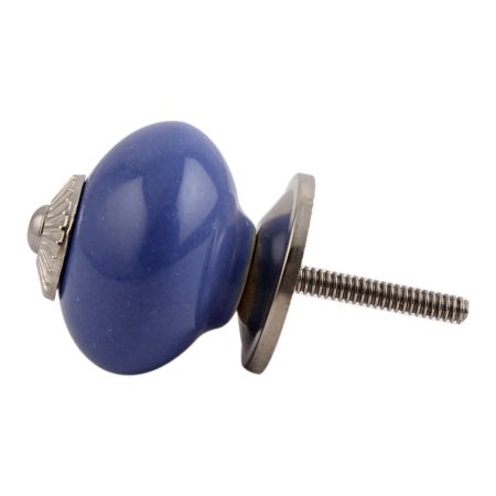 Slate Blue Silver Fitting Ceramic Drawer Knob Online